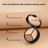 Tri-color Concealer Hidden Pores Cover Blemishes Long Lasting Makeup Holding Decorate Face Brightening Skin Tone Concealer Cream 4