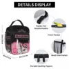 Custom Pinks Kpop-Blacks Portable Lunch Box Women Multifunction Cooler Thermal Food Insulated Lunch Bag School Children Student 5