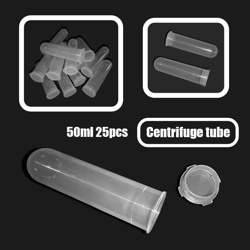 50ML 25PCS Laboratory Plastic Centrifuge Tube EP Test Tube PCR for Virus Samples School Experiment