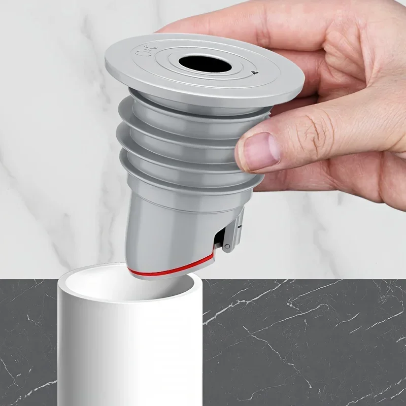 1pc Kitchen Drain Pipe Anti-backflow Odor Device Kitchen Basin Washing Machine Silicone Sealing Ring Plug Drain Pipe Blocker sewer seal ring sink drain stopper