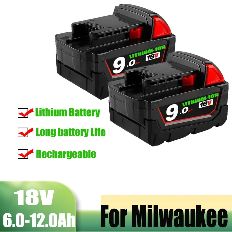 

Литий-ионный аккумулятор 48-11-1860 для Milwaukee M18 M18B6 18V XC 9Ah 6Ah