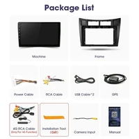 Autoradio Srnubi pour Toyota Yaris 2005-2012, système de Navigation GPS, lecteur multimédia, unité principale sans fil Carplay/Android Auto 6