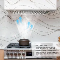 48 inch Built-in/Insert Range Hood 1150 CFM, Stainless Steel Under Cabinet Range Hood Kitchen Vent Hood with Liner 2