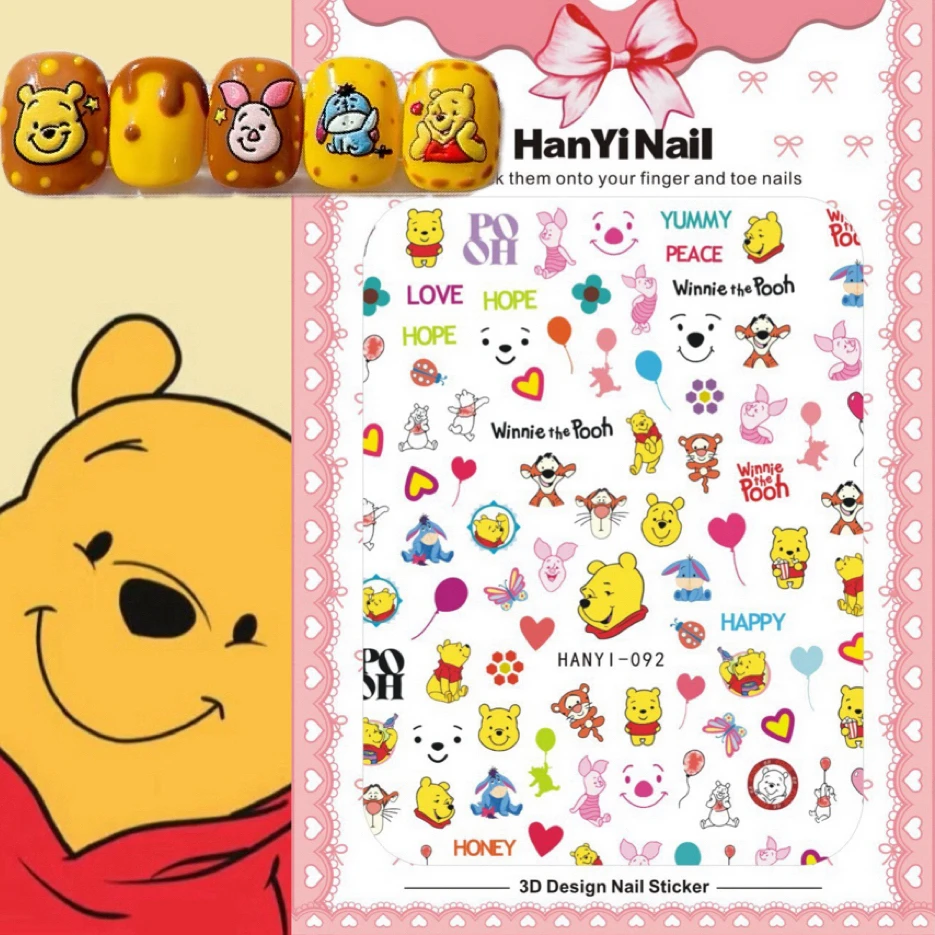 

Cartoon Disney stickers Anime stickers Nail Art Decoration DIY Winnie the Pooh Nail Decals Press on Nails