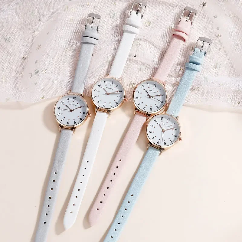 

Simple Fashion Quartz Watch Ladies Watch Student Watch Classic Art Retro Style Colorful Watch Leisure Buckle Women Watches