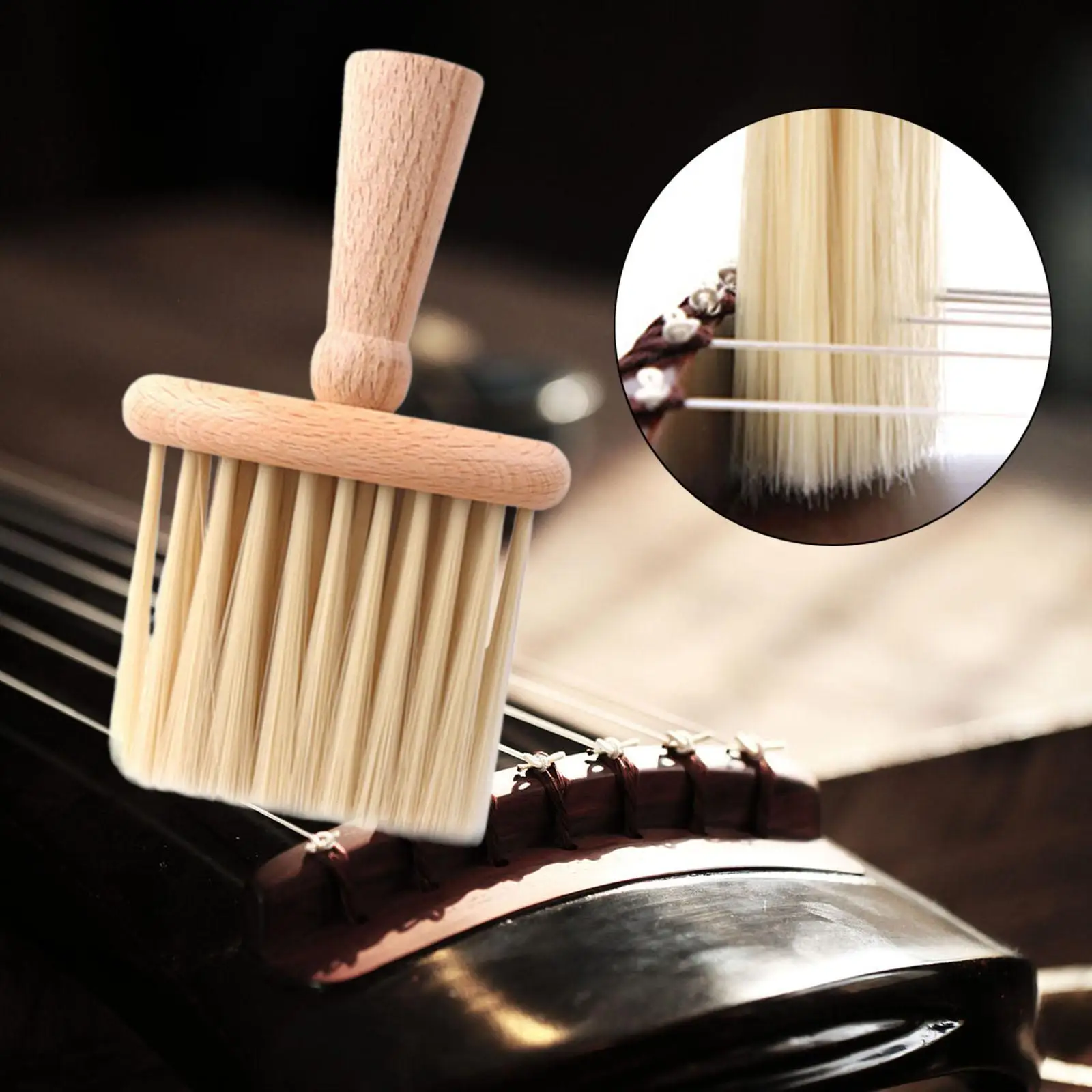 Guzheng 청소 브러시 ??부드러운 강모 악기 청소 도구 소형 14cm 기타 스트링 클리너 브러시 바이올린 브러시 케어