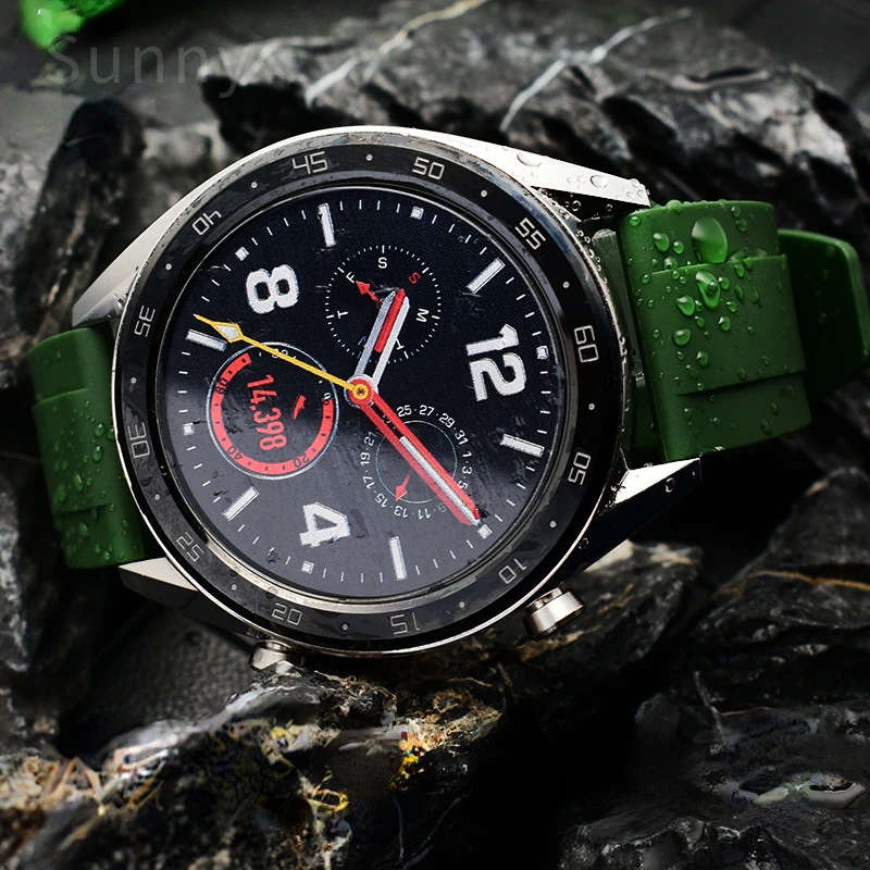Cinturino Per Orologio In Silicone Antipolvere Per Rolex Green Submariner Omega Huawei Gt Accessori Per Cinturini Sportivi In Silicone Maschili 20 22M