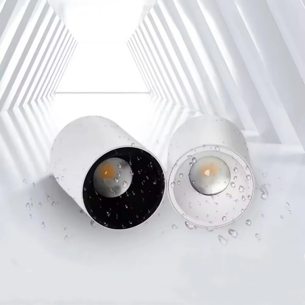 IP65 waterproof downlight roundness COB spotlight 15W 30W LED anti-glare ceiling light suitable for balcony kitchen bathroom
