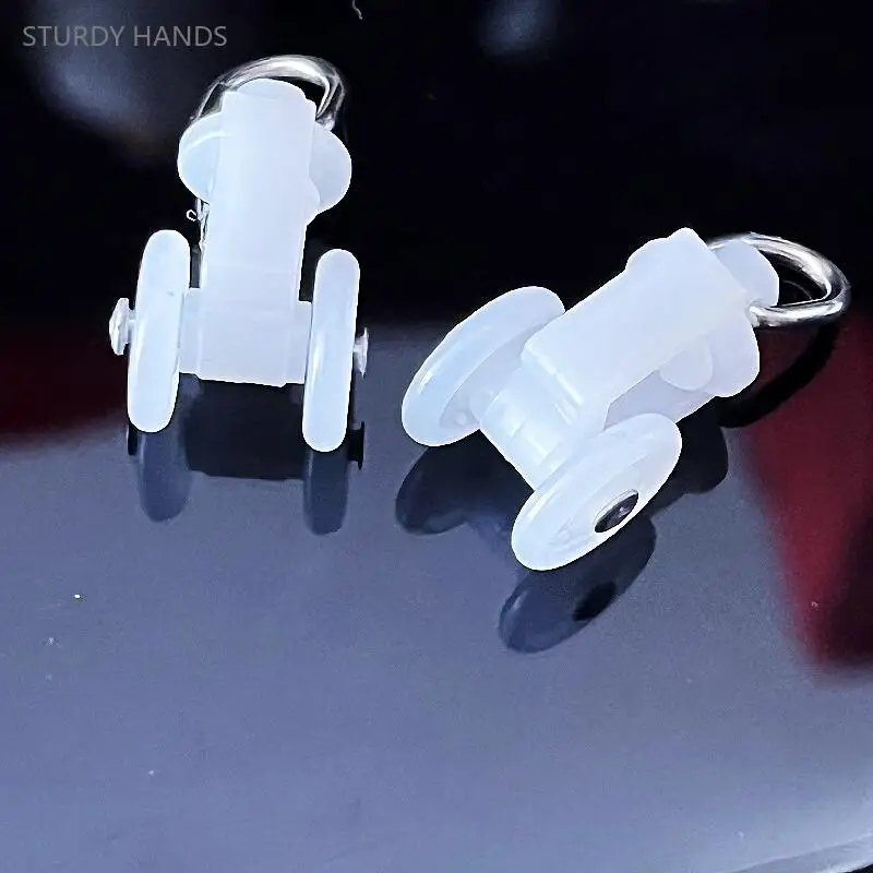 30pcs Curtain Track Accessories Plastic Pulley Straight Track Bent Shower Curtain Hook Ring Roller Home Hardware