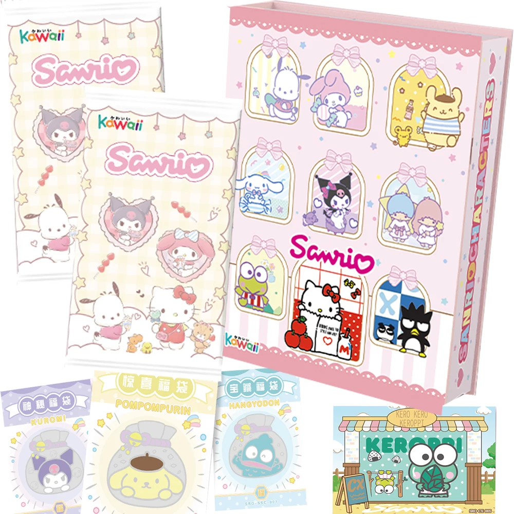 Kawaii Sanrio Card Collection for Children Cute Story Series Pochacco Kuromi Unique Design Honorable Inlaid Card Christmas Gift