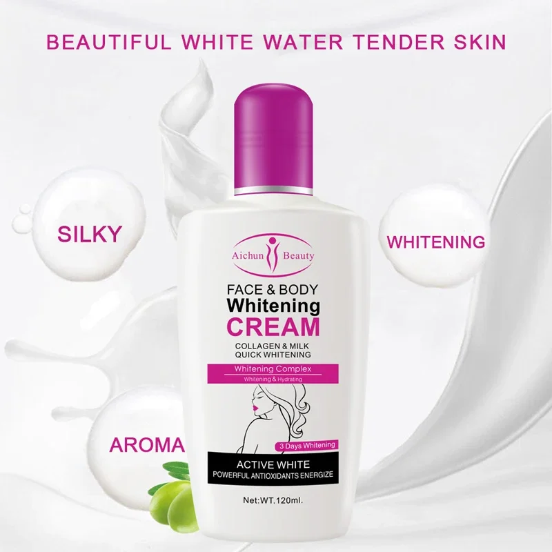 Body Lotion moisturising lotion whitening body cream whitening cream body lotion brightening cream body care whitening serum brightening body cream body skin care cream Whitening Moisturizing Dark Skin Bleaching Collagen Milk Face Body Cream Skin Care Leg Arm Lightening Smooth