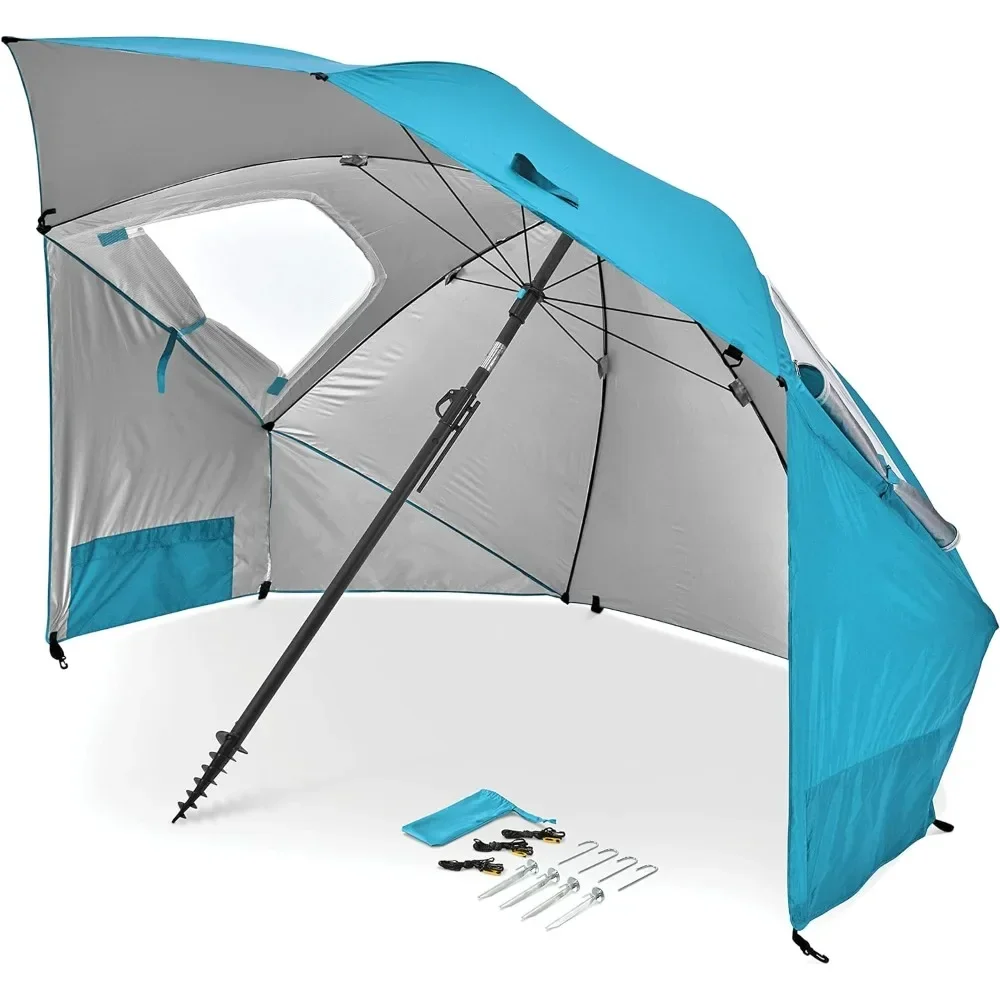 

Sun Shelter, Premiere XL UPF 50+ Umbrella Shelter for Sun and Rain Protection (9-Foot), Rain Shelter Awnings