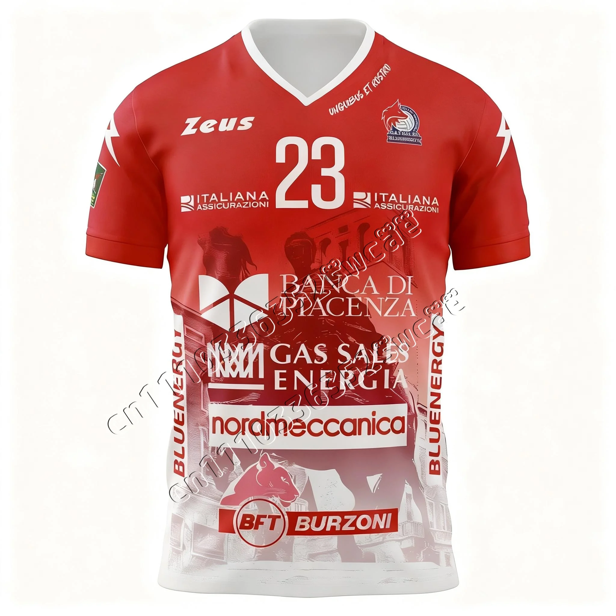KIDS 가스 판매 Bluenergy Piacenza 이탈리아 2026-27 새로운 도착 배구 키트 티셔츠 사이클링 성인 어린이 유니섹스 캐주얼 팬