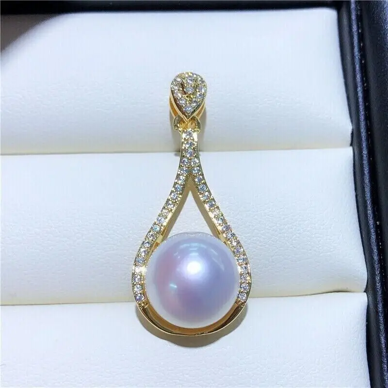 

PERFECT 10-11mm AAA++ WHITE SOUTH SEA PEARL PENDANT + gift necklace