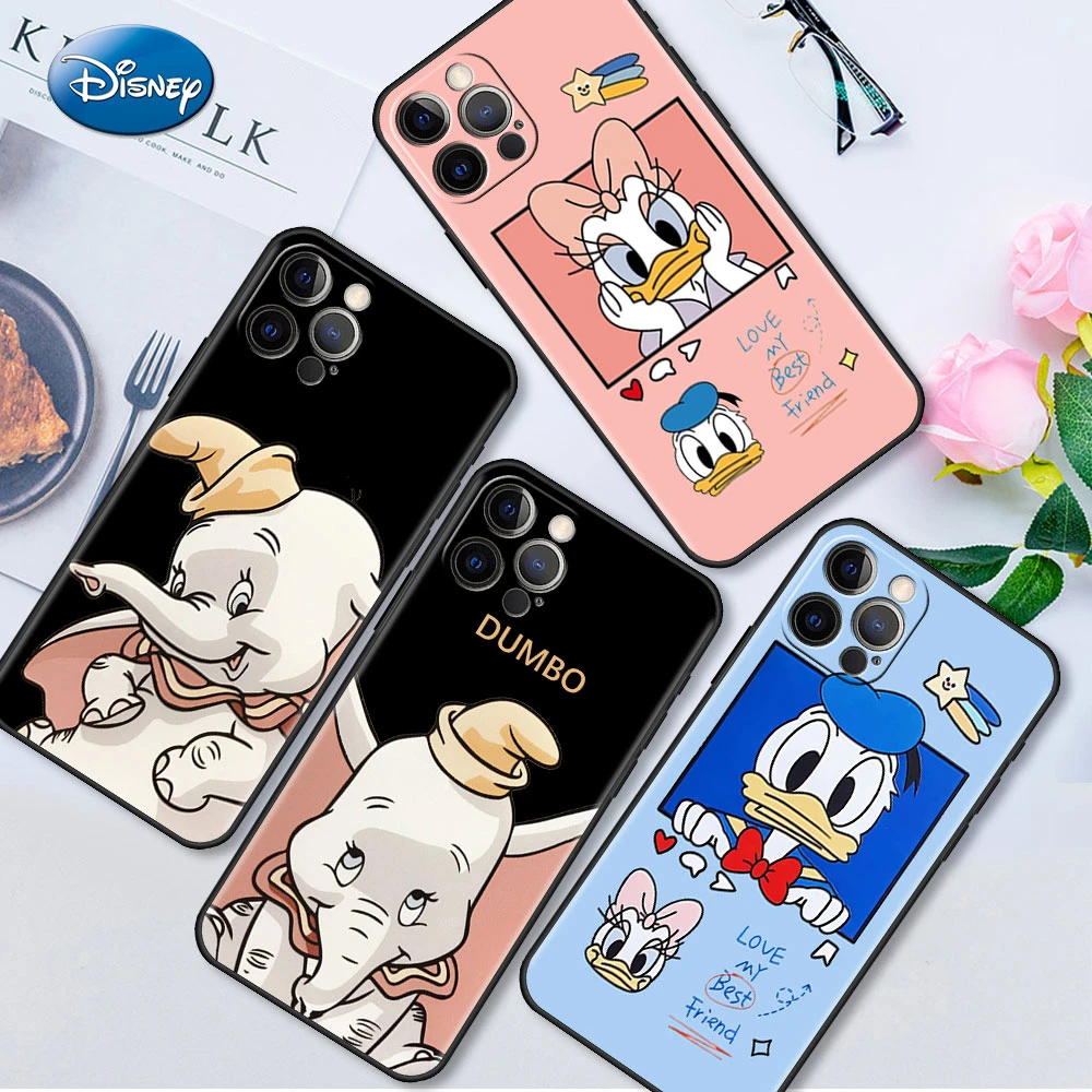 Donald Duck Dumbo Flying Elephant Case For iPhone 13 12 Mini 11 Pro 7 8 XR X XS Max 6 6S Plus SE 2022 Tpu Capa Soft Phone Cover iphone 13 mini case clear