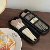 Black Cosmetic Storage Bags Waterproof Double Zipper Makeup Brushes Case Women Bag Portable Travel Brush Holder Pen case Box 2