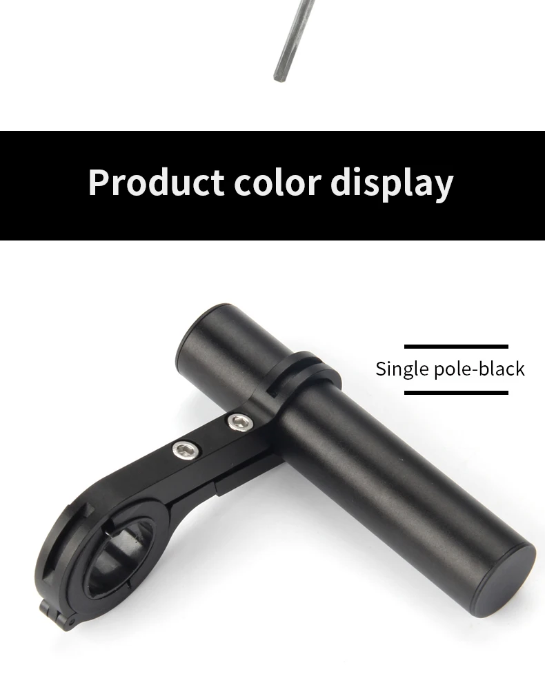 Elektrische Roller Lenker Extender Verlängerung Horn Licht Halterung Lenker Riser Adapter Fahrrad Lampe taschenlampe Zubehör – Detail 6