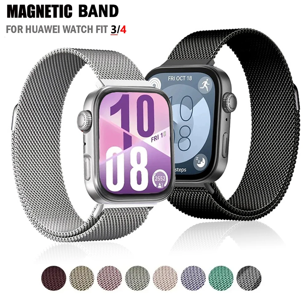 Magnetic Stainless Steel Watchband Strap - Elegant Metal Bracelet