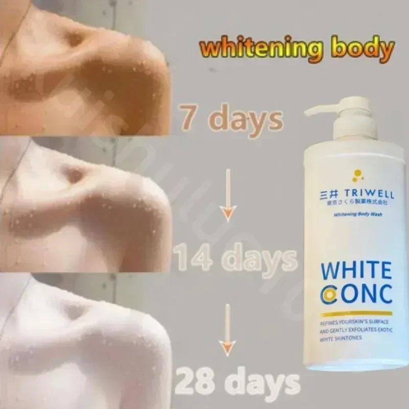 550ml Deep Cleansing Whitening Body Wash Shower Gel Removing Dirt Dead Skin Oil Control Even Skin Tone To Lighten Pigmentation 5