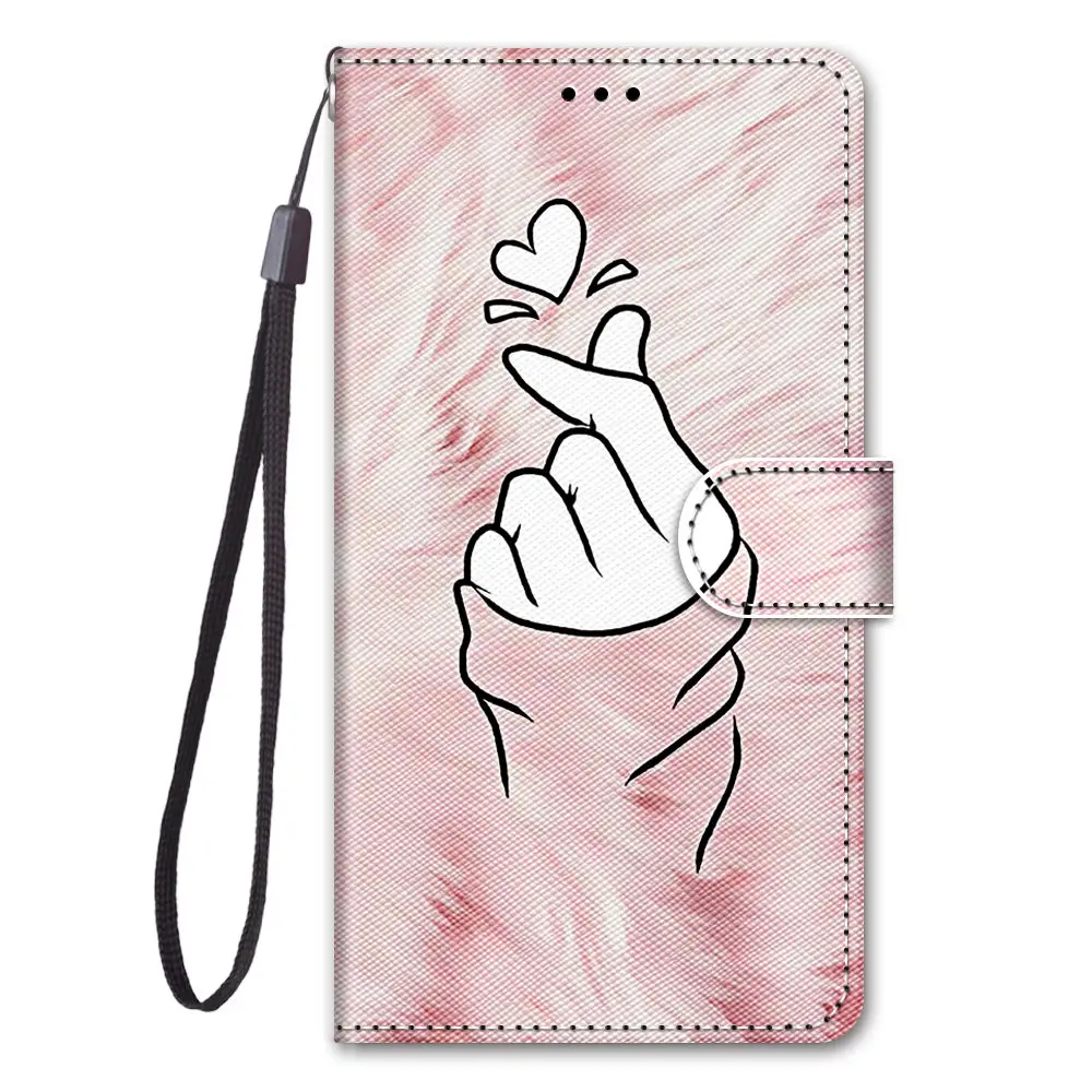 Kids Etui Card Holder Wallet Flip Case For Samsung Galaxy A22 A32 A52 A52S A72 Flower Cat Butterfly Pattern Phone Book Cover samsung cute phone cover Cases For Samsung