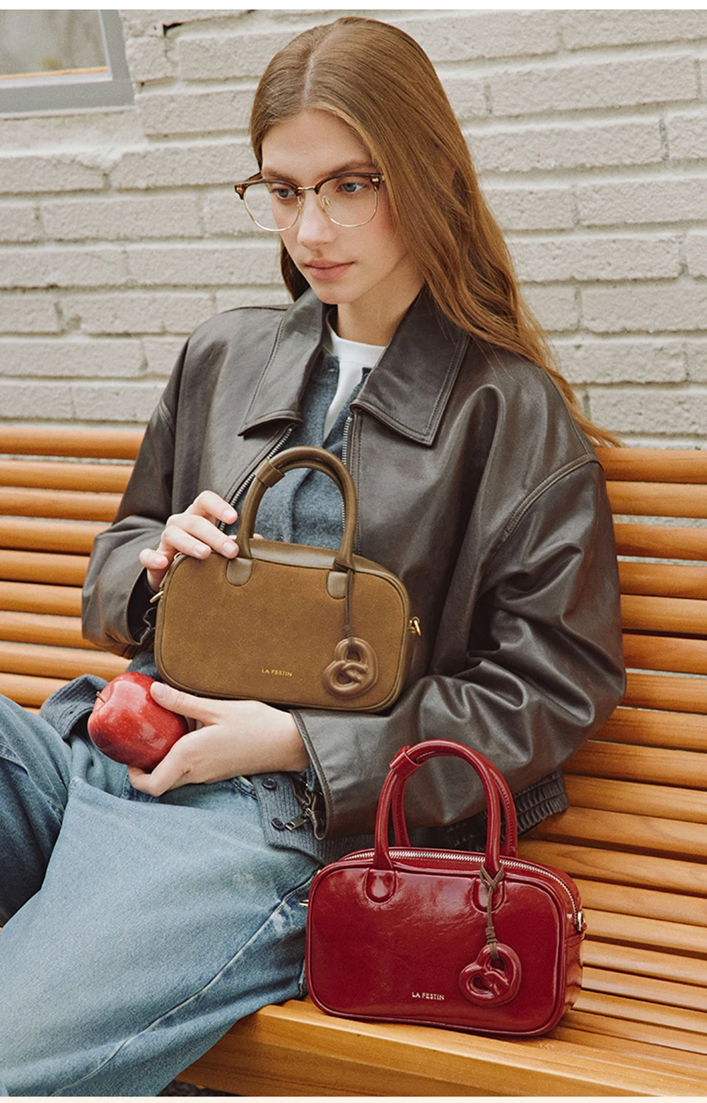 Bowling silhouette leather design