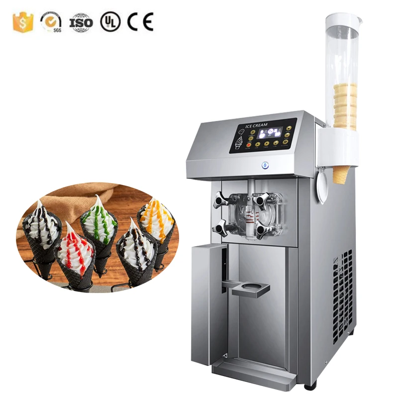 

PBOBP Commercial Cone Softee Softy Icecream Frozen Yogurt Soft Serve Making Soft Ice Cream Machine