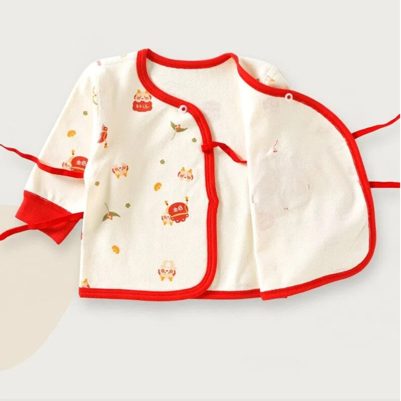 Set di Biancheria Intima per Neonati Primavera-Estate in Puro Cotone, Completo 0-6 Mesi con Chiusura a Scatto per Tutte le Stagioni - immagine 3