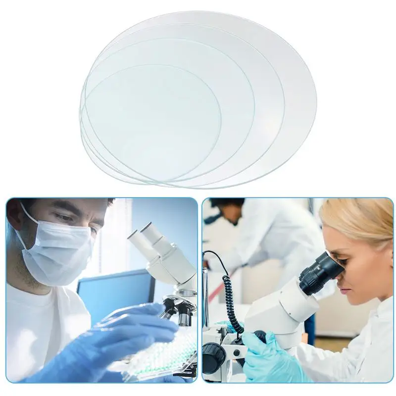 4Pcs Beaker Cover Watch Glass Thickened Watch Glass Equipment Lab Accessories for School Lab Chemistry Class Home