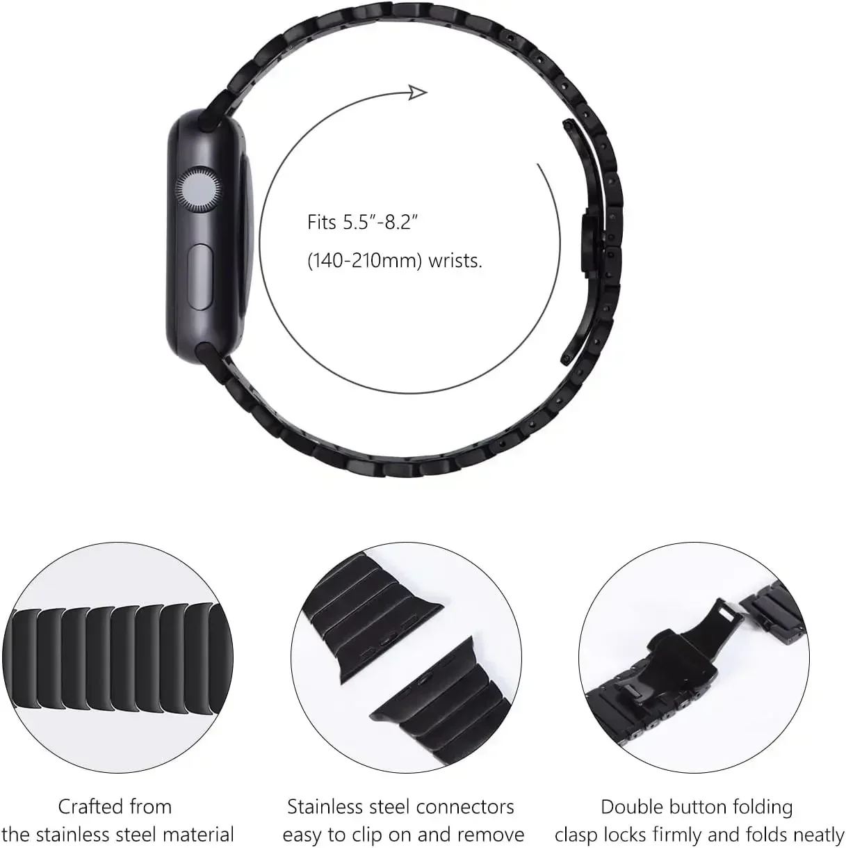 애플 워치 밴드용 티타늄 컬러 스테인리스 스틸 스트랩, Ultra2 49mm 45mm 44mm 42mm 41mm 40mm 링크 팔찌, IWatch 9 8 7 6 SE 5