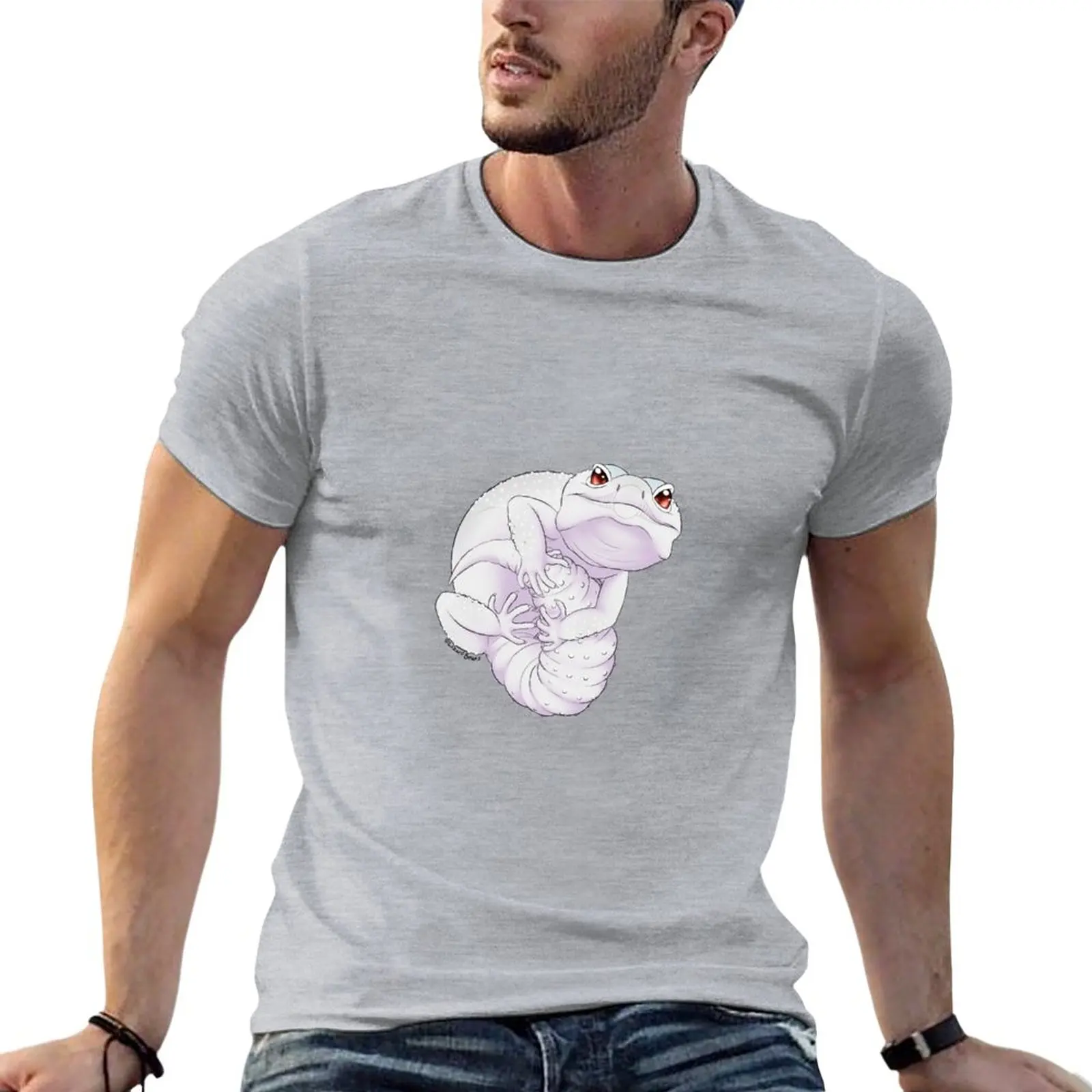 Diablo Blanco camiseta de leopardo Gecko, ropa vintage, tops lindos, camisetas lisas vintage para hombres
