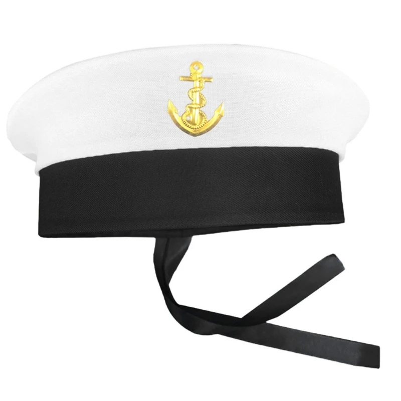 Yacht Captain Hat Sailors Snapbacks Sea Navy Costume Accessory Men Womens Marine Cosplay