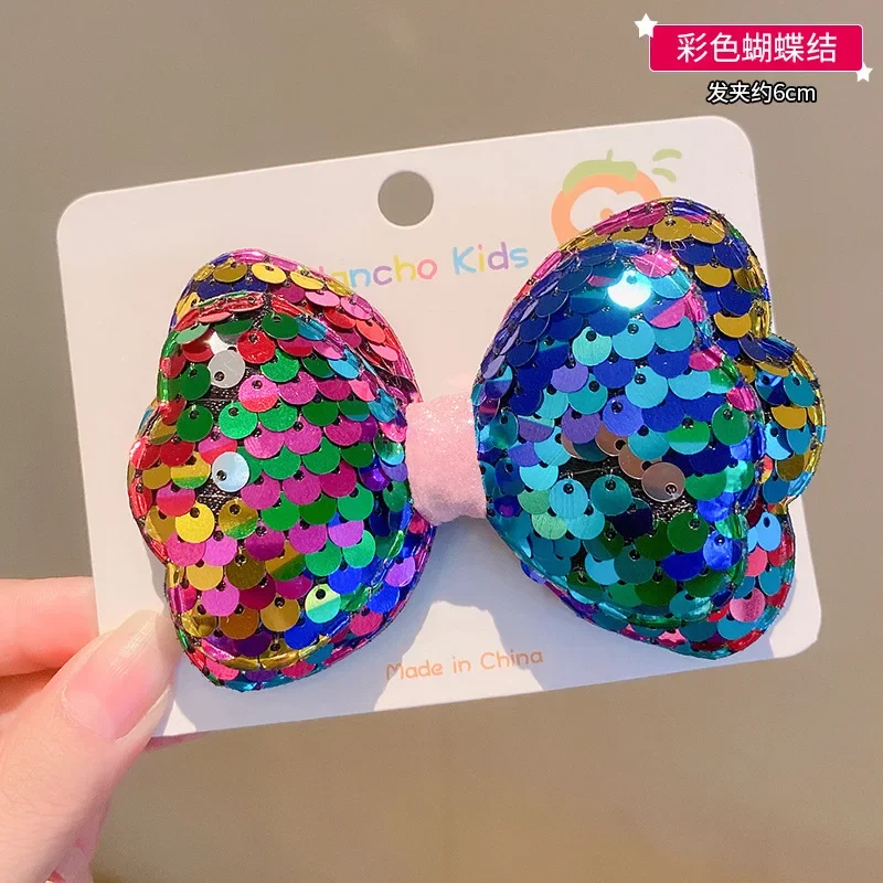 Haarspangen Mit Pailletten & Schleife – 35,6 Cm, Glitzernd, Für Mädchen & Frauen, 2er Pack, Blau