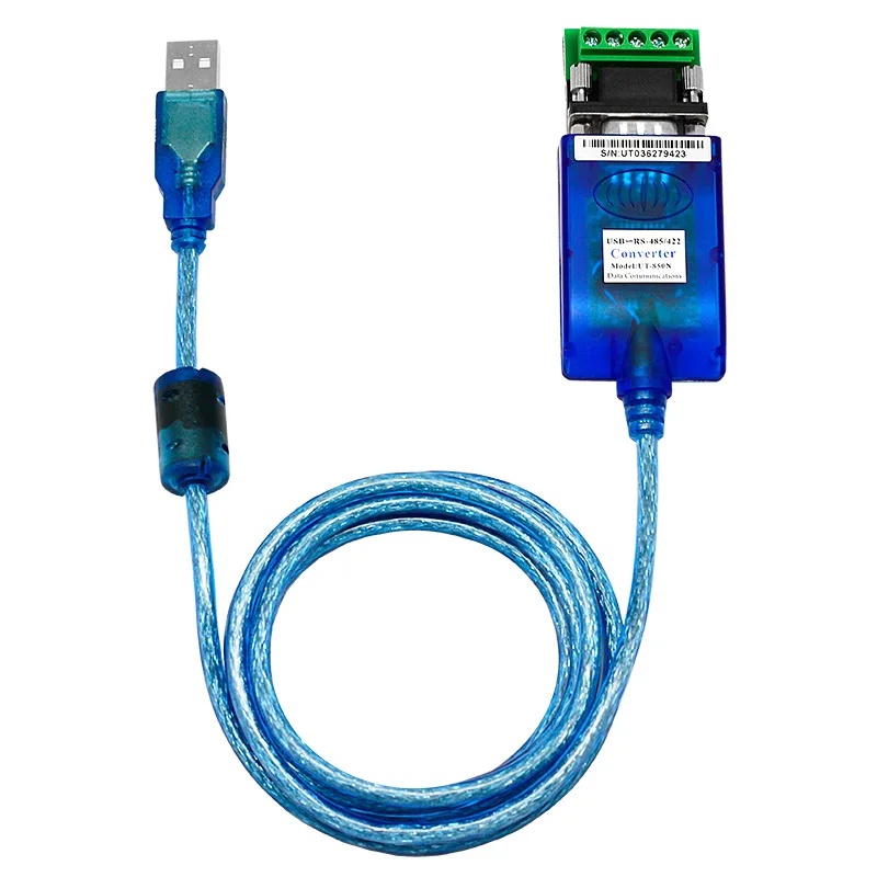 UOTEK 케이블 컨버터 USB-A RS-422 RS-485 어댑터 DB9 커넥터, 반투명 마그네틱 링 UT-850N, 4.92ft USB-RS485 RS422