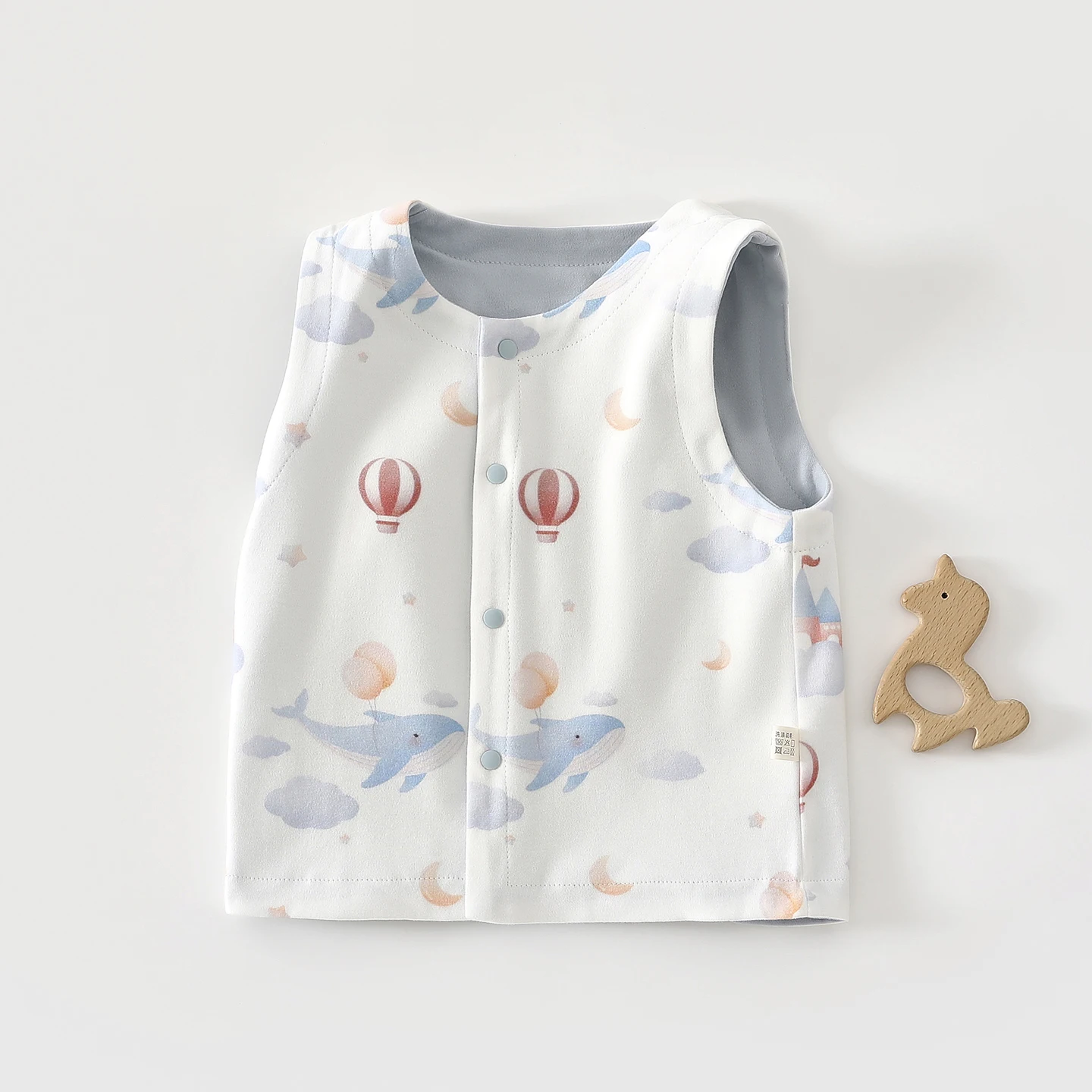 봄과 가을을 위한  조끼, 이중 레이어, 리버시블, 소년 소녀용 민소매 조끼, 캐주얼 조끼, 따뜻한 조끼