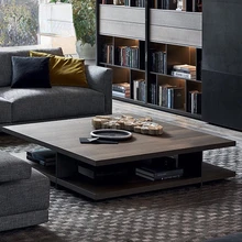 Modern simple Nordic square coffee table living room furniture small marble combination coffee table 