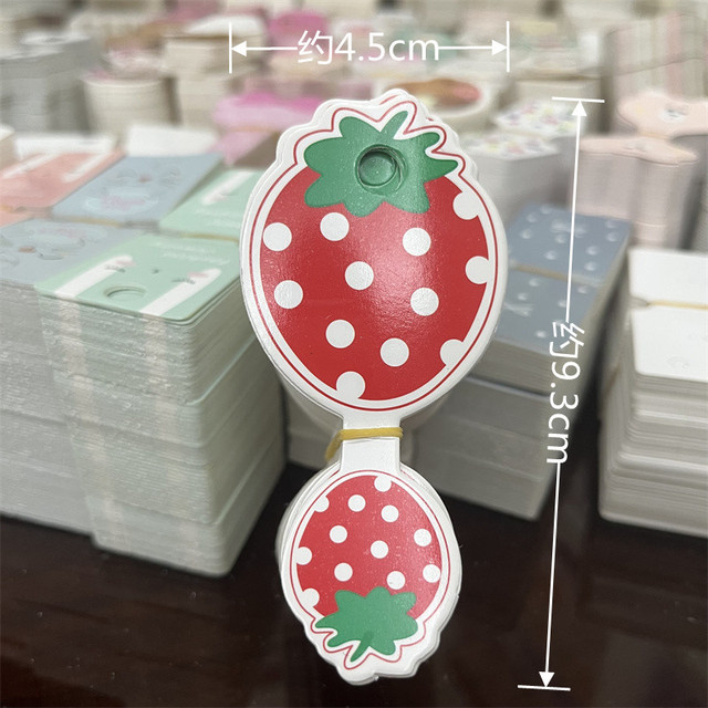 Kraft Paper Packing Tag Cards for Handmade Hair Jewelry Display Cute Bear Cat Face Stamp Paper Hairband Hanging Price Tag