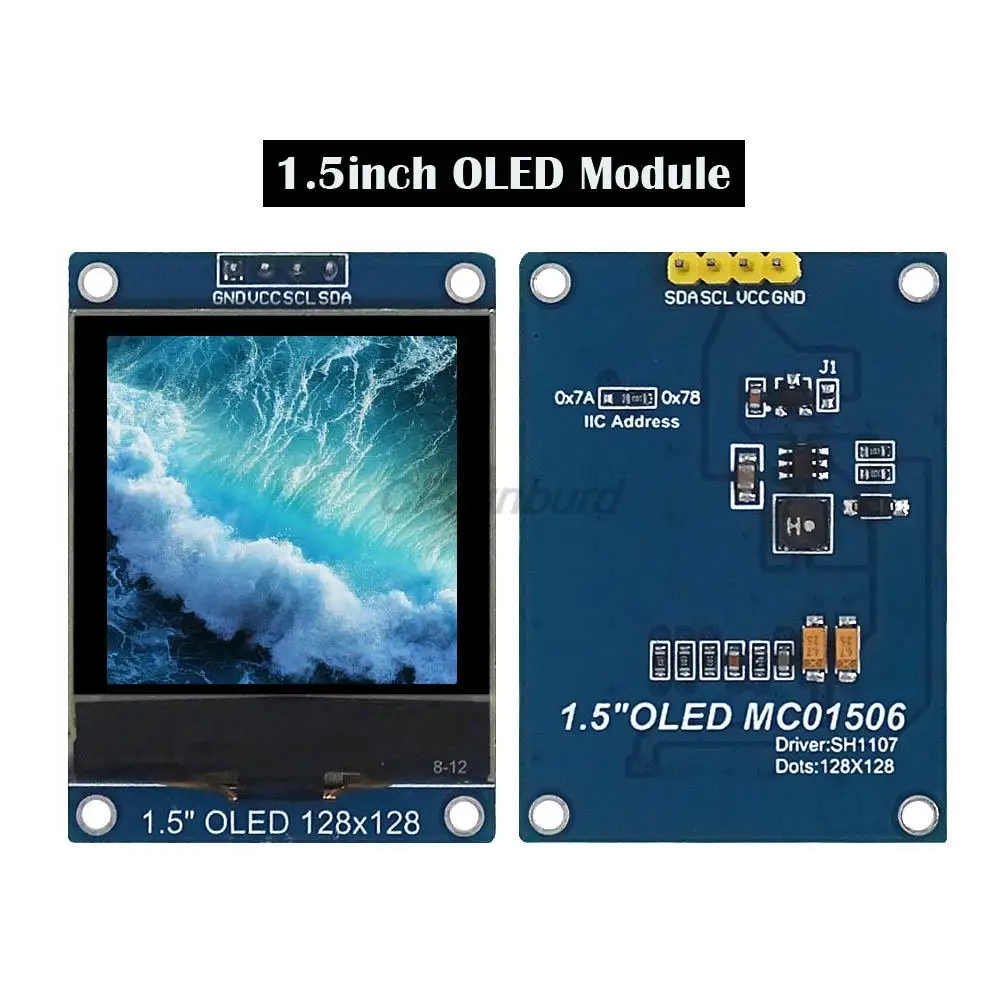 Display OLED 1.5 Pollici A Colori 128x128 - Modulo I2C/SPI Per Arduino E Progetti Elettronici