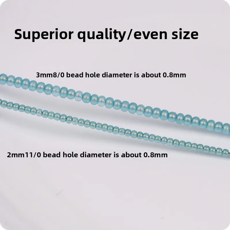 2/3mm 카멜레온 글래스 미렛 비즈, 무광택 진주색 비즈, 수제 DIY 루즈 비즈