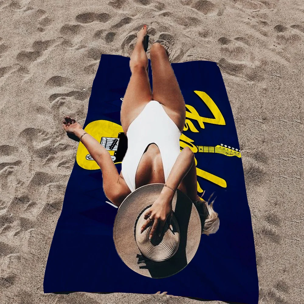 Fender Guitar Towel Microfiber Beach Towel Absorbent Quick dry Soft Yoga Swimming Resort Mountain Climbing