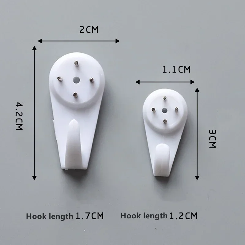 10Pcs Frame Nail Fixed Nail Set Frames Wall Decoration Installation Seamless Hooks Nail Clothes Hanger