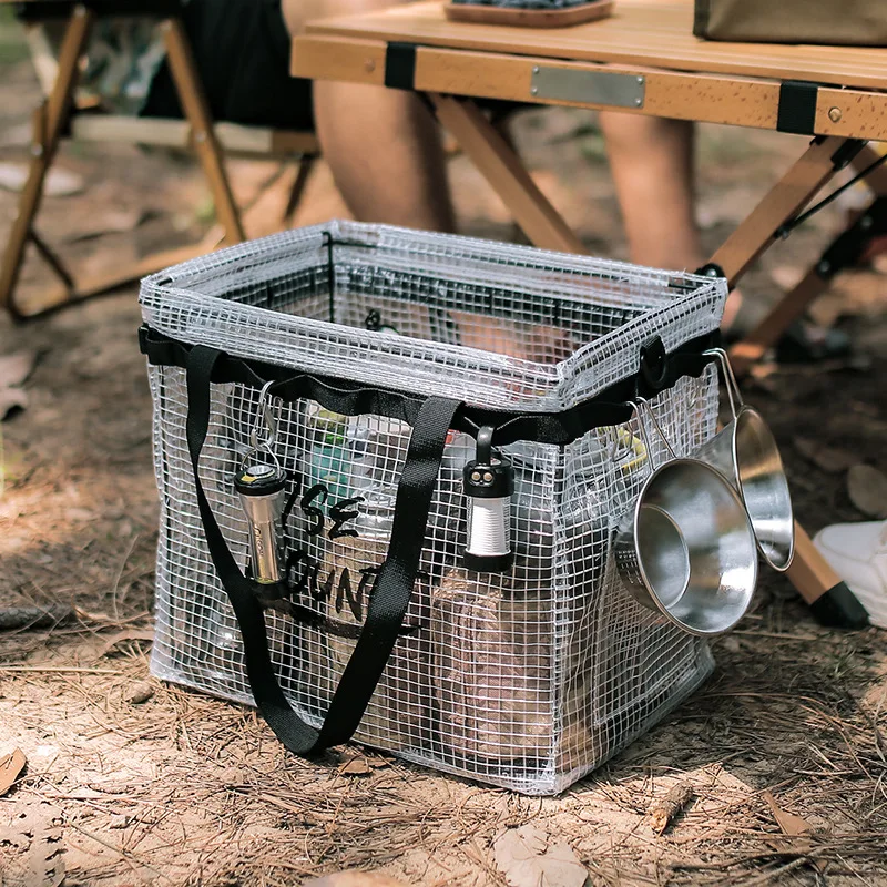 New 28L Large Capacity Camping Storage Box Camping Organizer Foldable