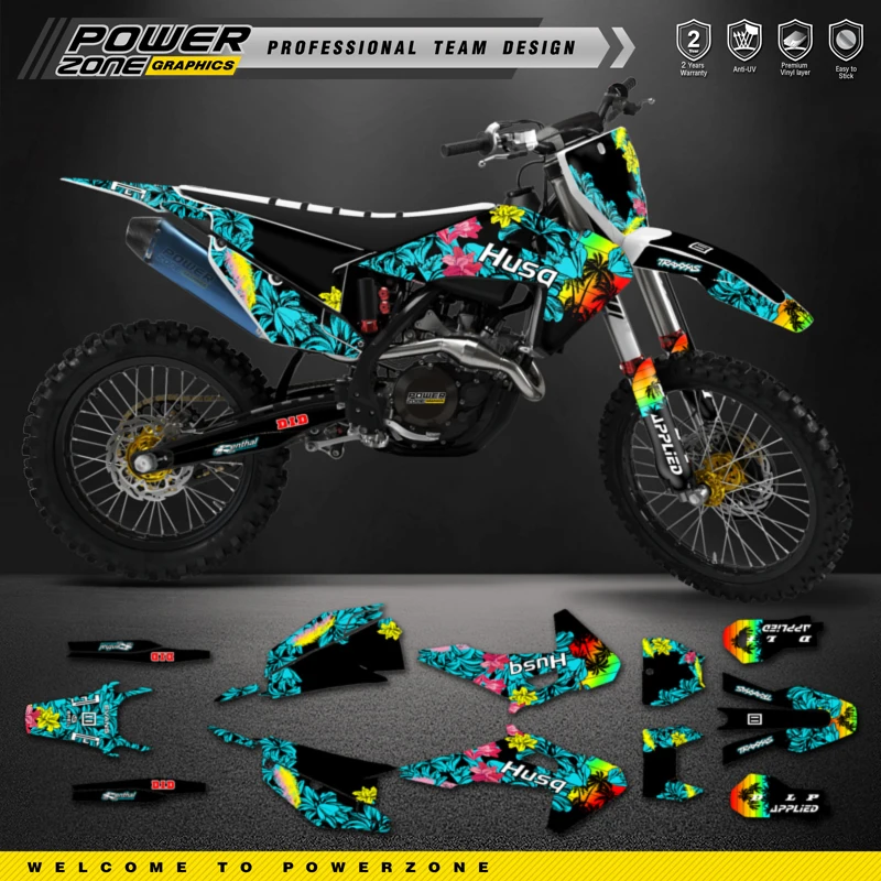 

PowerZone Custom Team Graphics Decals Stickers For Husqvarna 2019-22 TC FC TX FX FS Motorcycle Decal 2020-23 TE FE 125-450CC 56