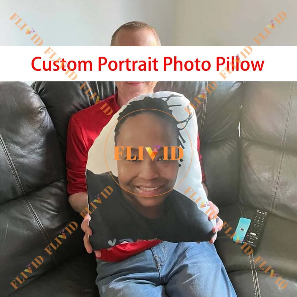 Personalized 3D Couple Lovers Portrait Family Photo Pillow,Customized Brother Sister Pillow,Custom Cat Shaped Pillows,Funny Gift 5