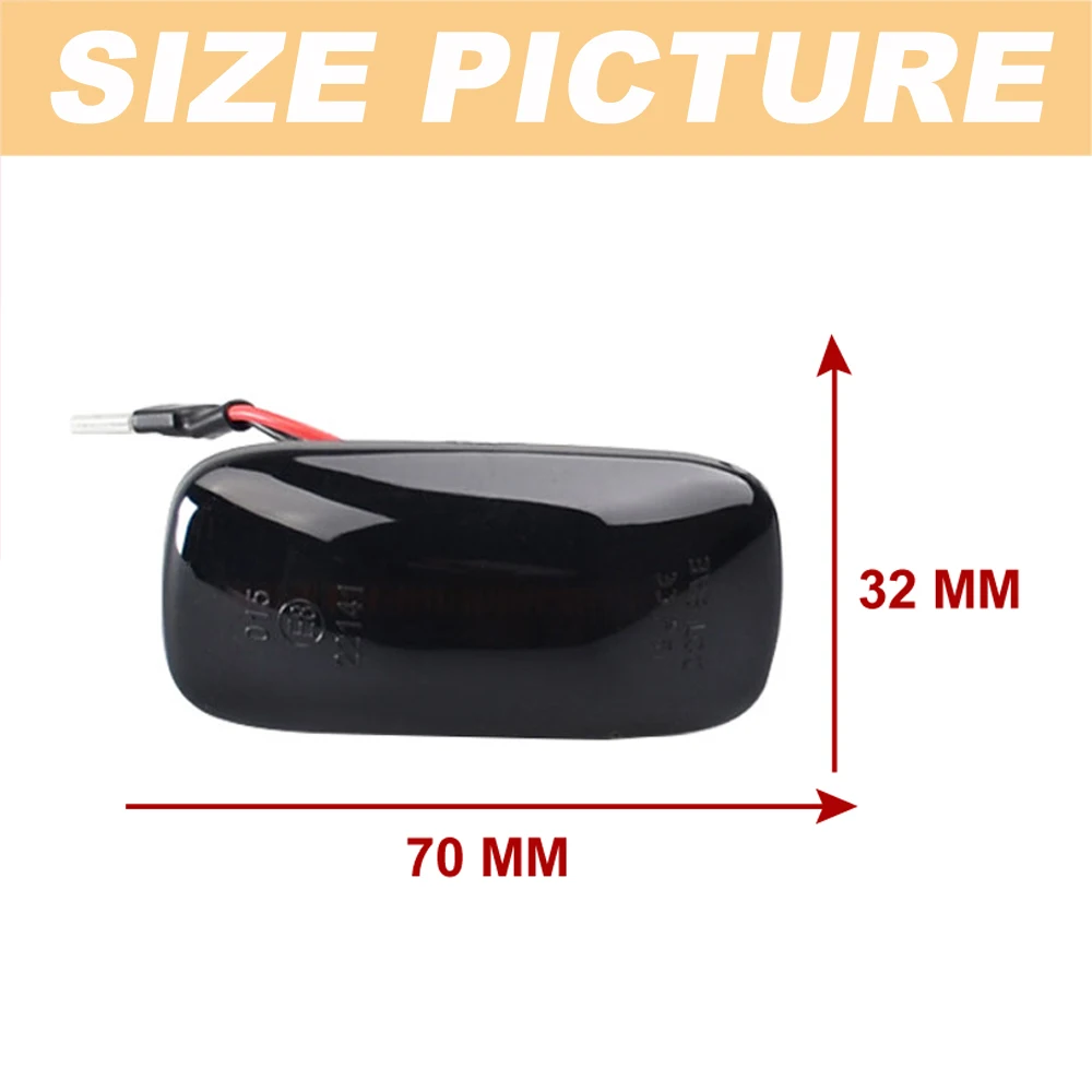닛산 스카이라인 R34 알메라 N15 N16 펄사 맥시마 QX 써니 G10 프리메라 P11 P12 용 LED 사이드 마커 라이트, 방향 지시등, 2 개