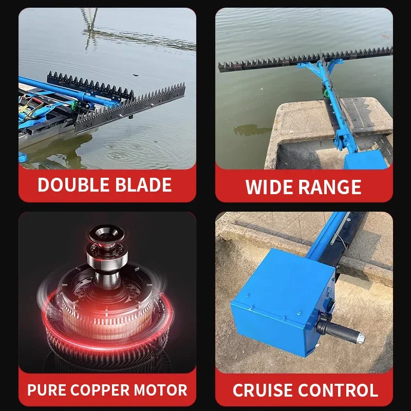 48V Electric Underwater Lawn Mower Aquaculture Shrimp Pond Crab Pond ...