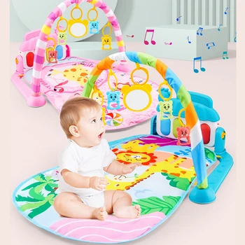 Musical Baby Activity Gym Rack Play Mat Kid Rug Puzzle Mat Carpet Piano Keyboard Infant Playmat Crawling Game Pad Baby Toy Gift 1