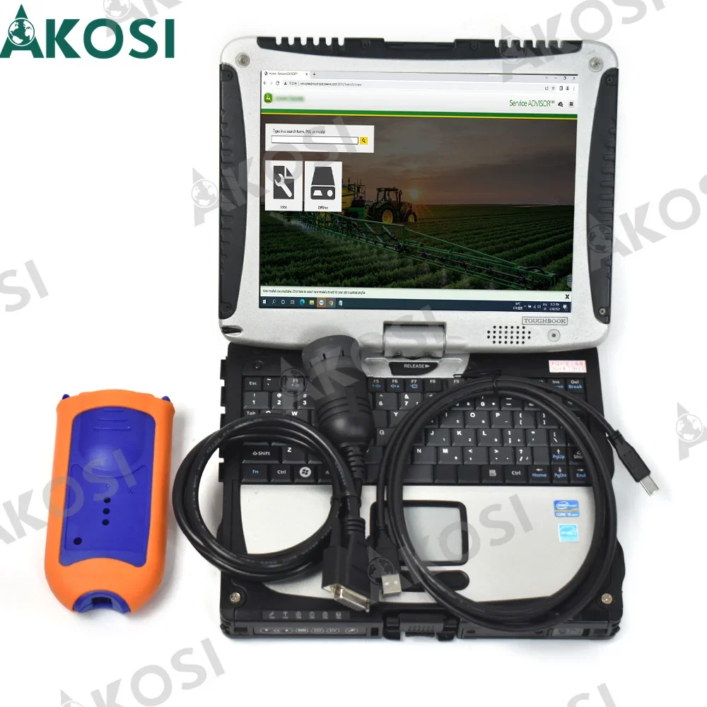 

V5.3 EDL V2 service tool J-D Service EDL V2 Agriculture Tractor Construction diagnostic tool+Thoughbook CF19 laptop