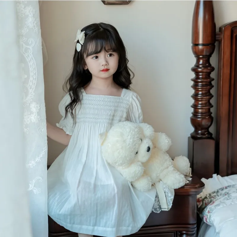 4pcs/set Baby Korean Beige Series Kids Girls Hair Clip Aesthctic Lace Floral Bow Hair Pin for Little Girls Bows Hair Accessories