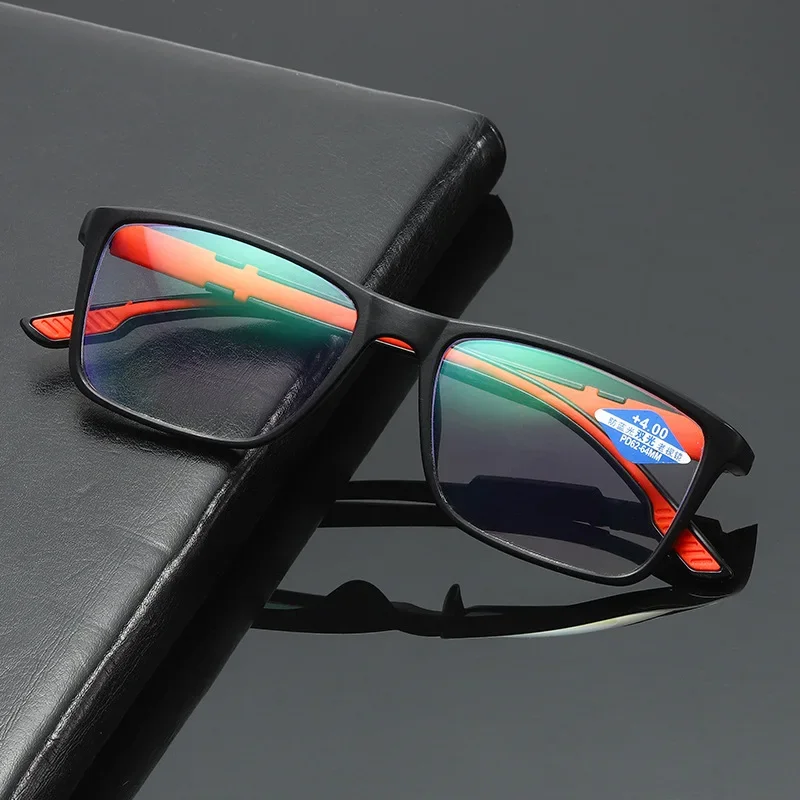 Vintage Square Frame Anti Blue Light Reading Glasses for Women Men Unisex Prescription Far Sight Diopter Eyeglasses Plus+1.0+1.5 3