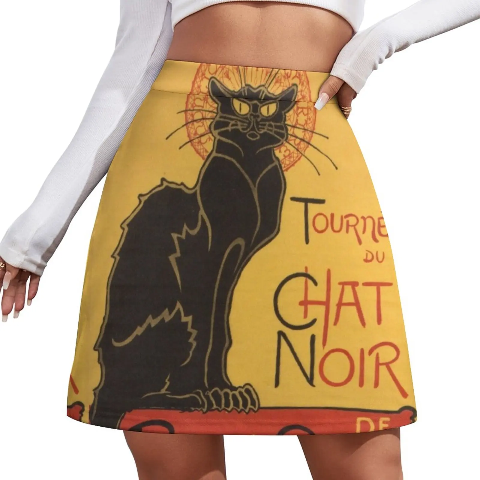 Soon, the Black Cat Tour by Rodolphe Salis Mini Skirt women's clothing korea stylish Summer women's clothing